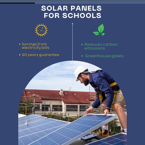 Blue Modern Climate Action Solar Panels @SEEF (1) Solar for Schools☀️☀️